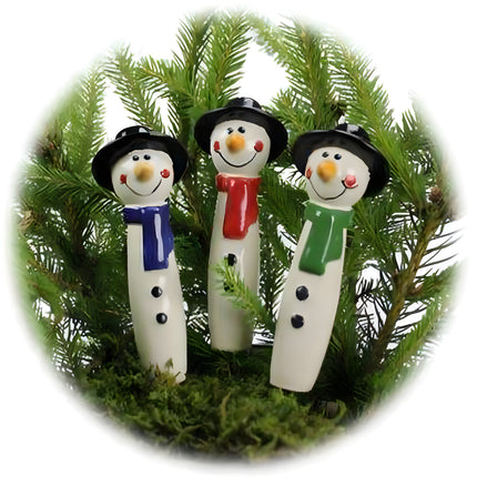 Snowmen with Hat and Scarf - 9"