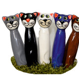 outdoor cat figurines