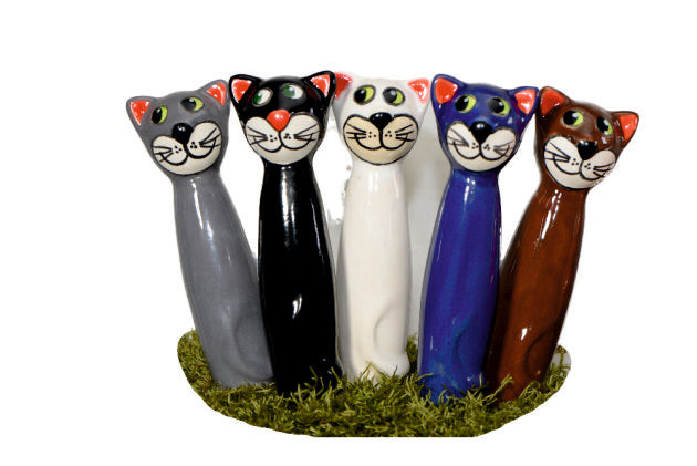 outdoor cat figurines