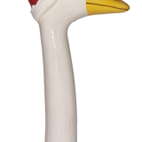 White Winter Geese with Red Hats 