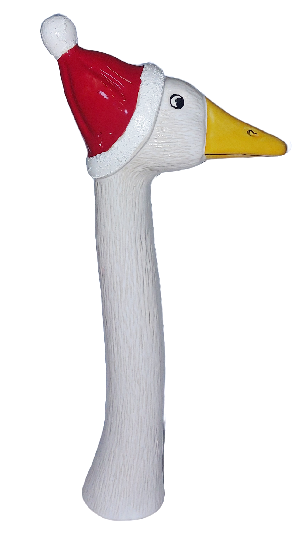White Winter Geese with Red Hats 