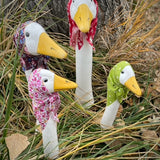 Scarfed Goose Garden Decor