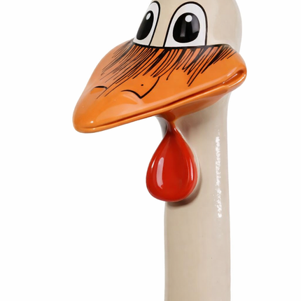 Rooster with Flat Beak