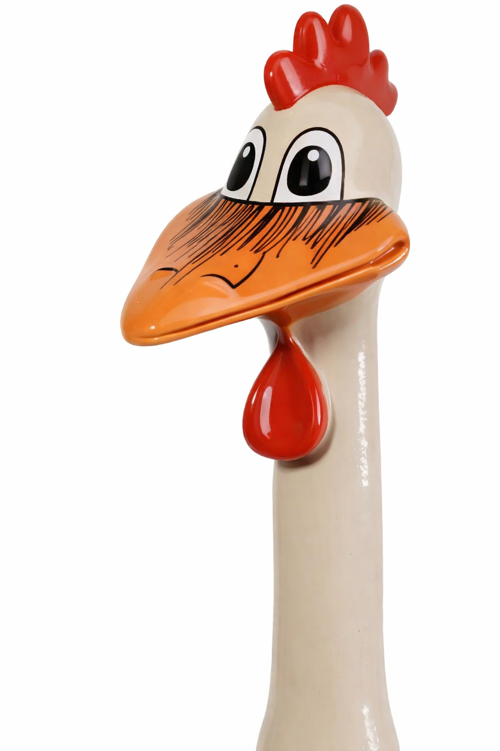Rooster with Flat Beak