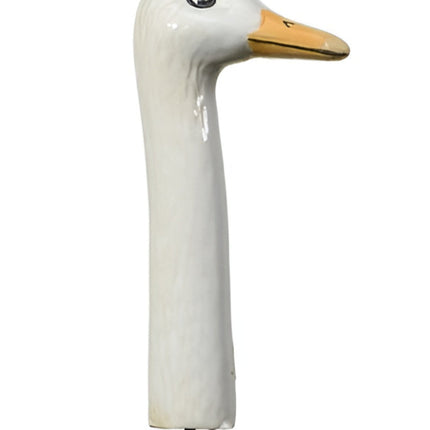 Ceramic Duck figure with white neck and yellow beak from Goose and Company