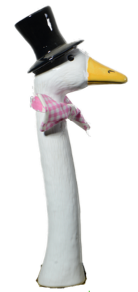 Goose with Top Hat and Tie Garden Decor