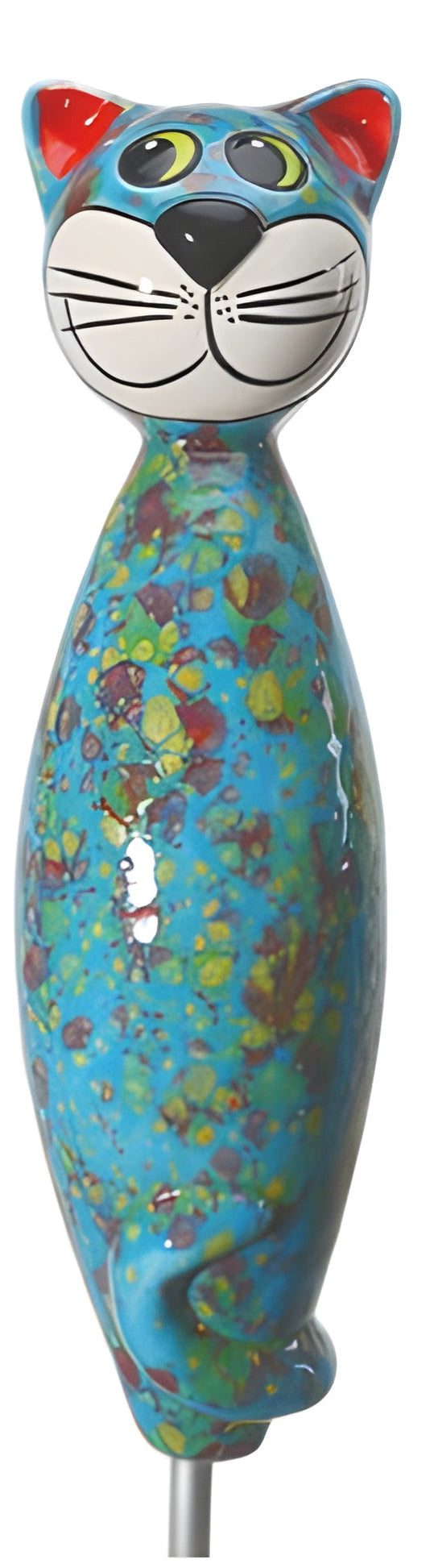 Teal base with yellow and red accent spots on a white background from Goose and Company