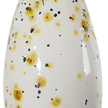 Decorative cat-shaped object with floral pattern on a white background from Goose and Company