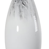 Decorative cat-shaped object with a white body and red ears on a white background from Goose and Company. this object is frost resistant