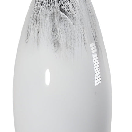 Decorative cat-shaped object with a white body and red ears on a white background from Goose and Company. this object is frost resistant