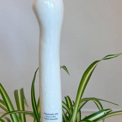 Small Ceramic Goose Plant Pick, Hand Painted Czech Goose for Potted Plants, White Goose Houseplant & Planter Decor, Plant Lover Gift